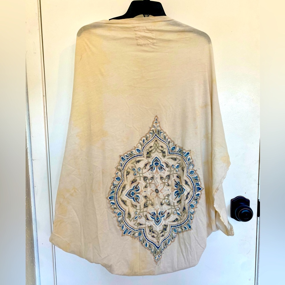 We the Free cardigan with blue design